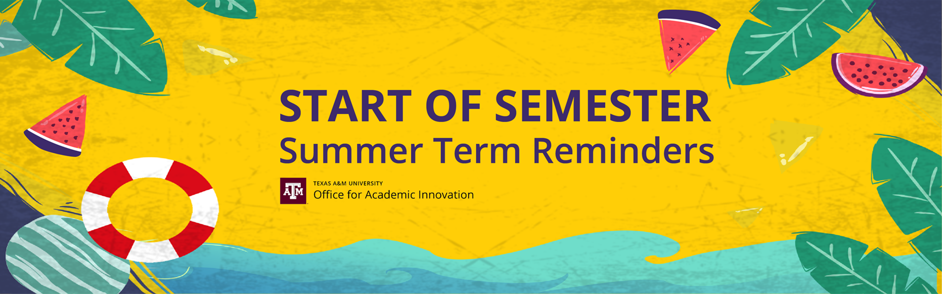 Start of Semester Reminders 